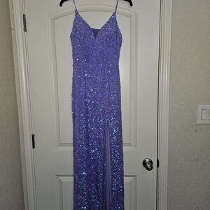 B. Smart Lavender Dress with Sequins